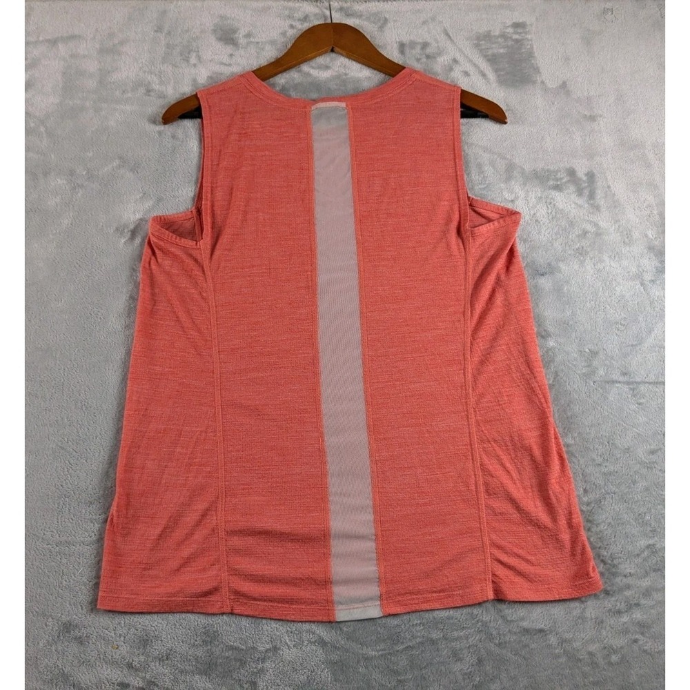 Smartwool Merino Sport 150 Tank Top Womens Large Pink Orange Wool Blend Athletic